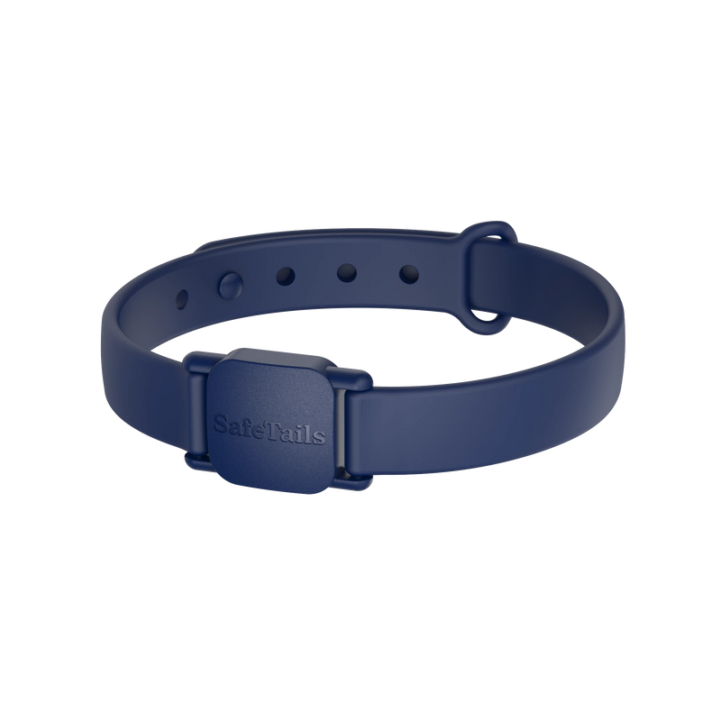 SafeTails Cat Collar – Navy Blue