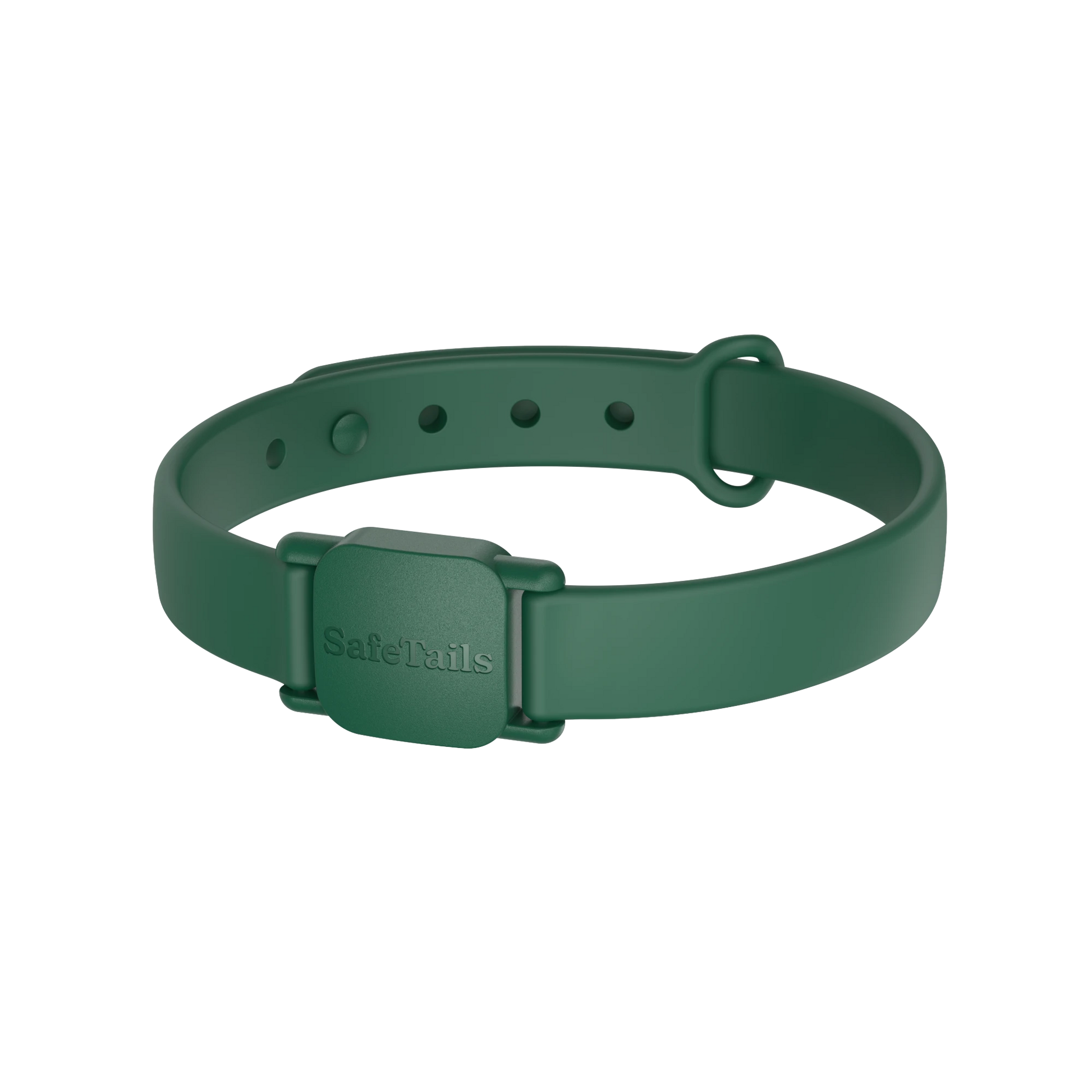 Forest Green SafeTails silicone breakaway cat collar