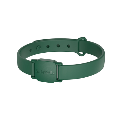 Forest Green SafeTails silicone breakaway cat collar