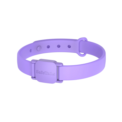 Lavender Purple SafeTails silicone breakaway cat collar
